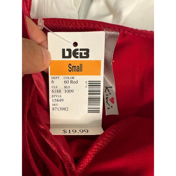 Y2K 90s Women’s Bedazzled Criss Cross Tank Top Red Size Small Vintage - Picture 7 of 12